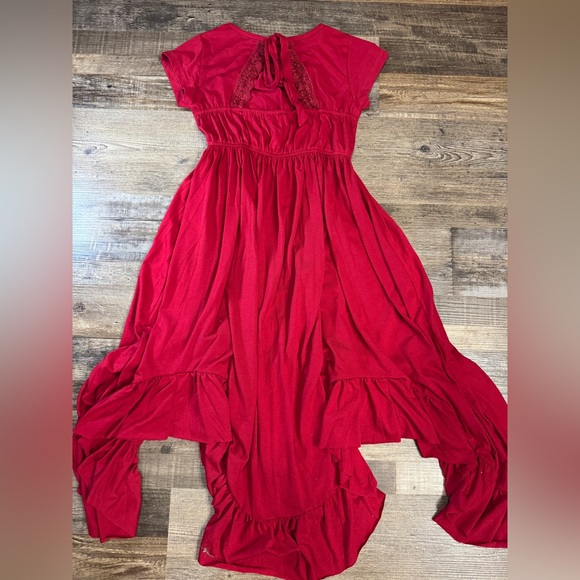 Joyfolie Braelyn Dress Scarlet Red High Low Ruffle Girls Size 10 - Picture 5 of 8